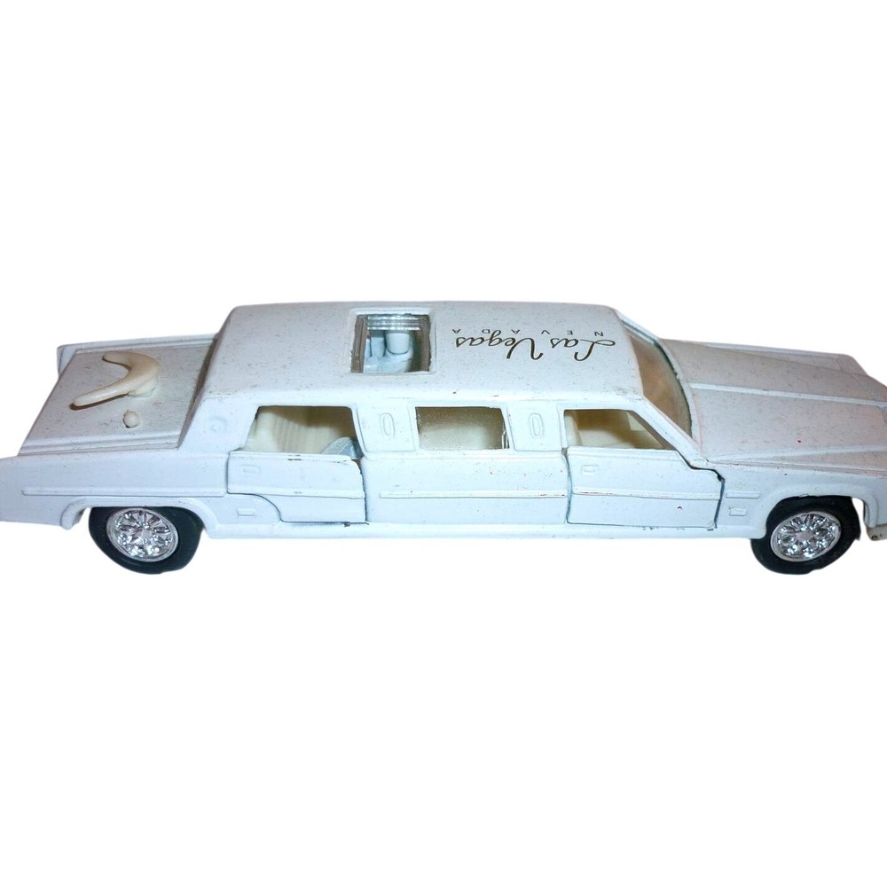 Majorette White Las Vegas Nevada Limousine Toy‎ Car Model Open Doors Sunroof